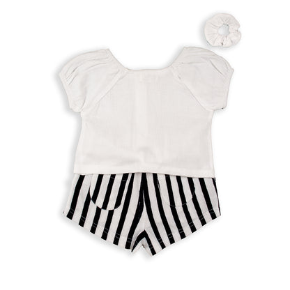 Conjunto 2 piezas y coletero rayas azules - BabyBol