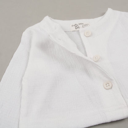 Chaqueta botón blanco niña - BabyBol