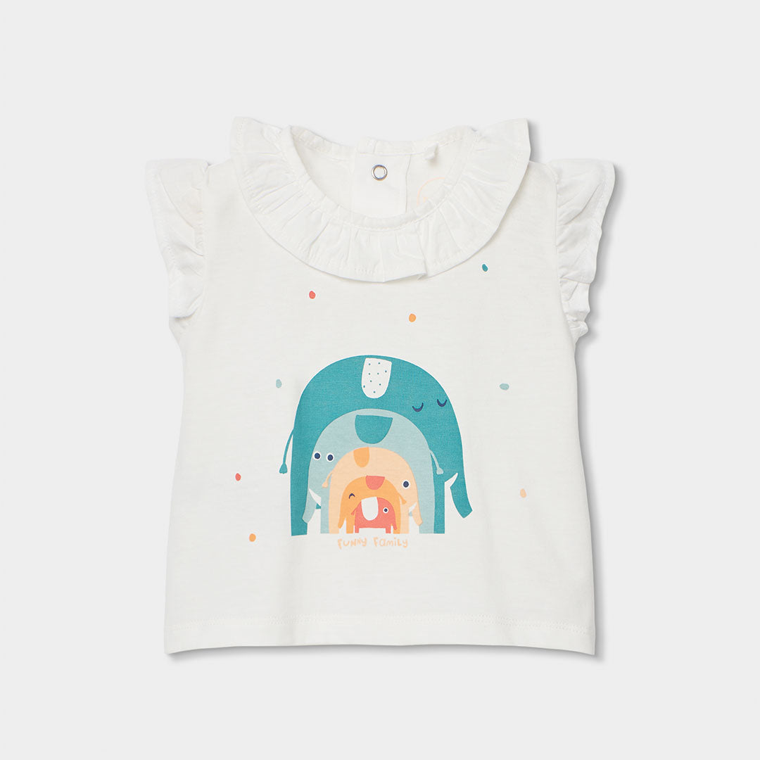 Conjunto bebé algodón blanco elefante - Boboli