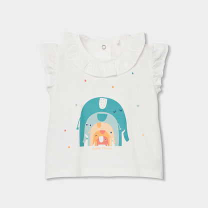 Conjunto bebé algodón blanco elefante - Boboli