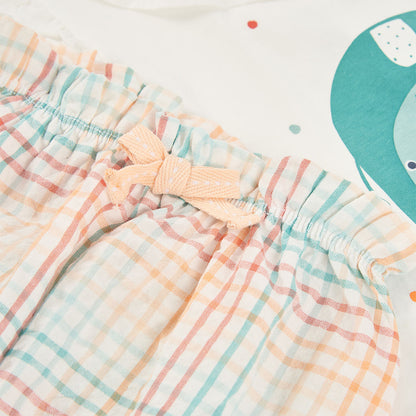 Conjunto bebé algodón blanco elefante - Boboli