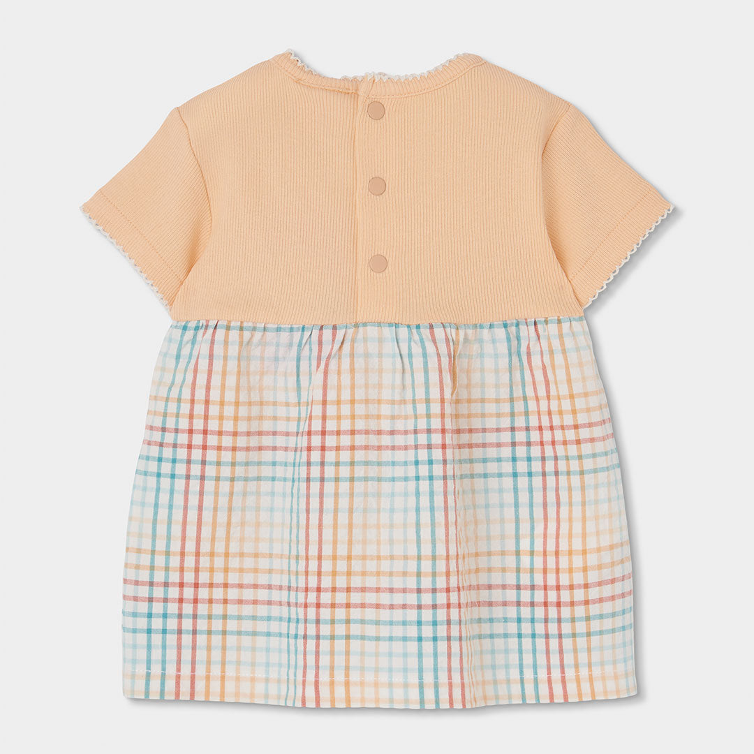 Vestido punto combinado elefante beige - Boboli