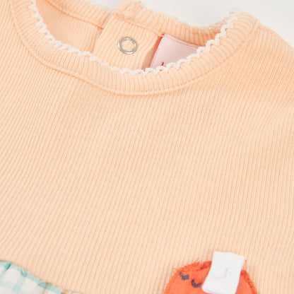 Vestido punto combinado elefante beige - Boboli