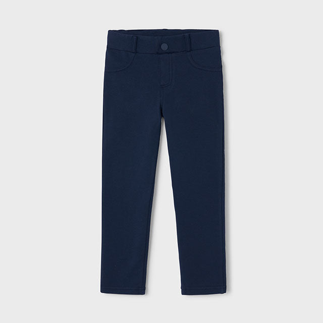 Pantalón niña felpa bolsillos Marino - Mayoral