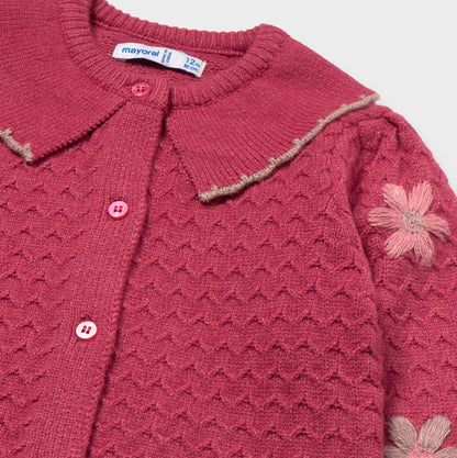 Rebeca tricot Flores Frambuesa - Mayoral