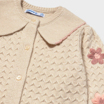 Rebeca tricot Flores Crudo - Mayoral