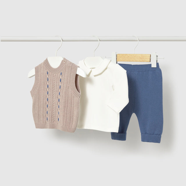 Conjunto chaleco 3 piezas Blueberry - Mayoral