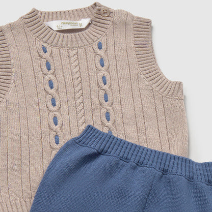 Conjunto chaleco 3 piezas Blueberry - Mayoral