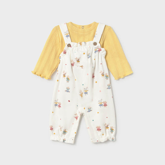 Conjunto peto estampado Conejito Camomila - Mayoral