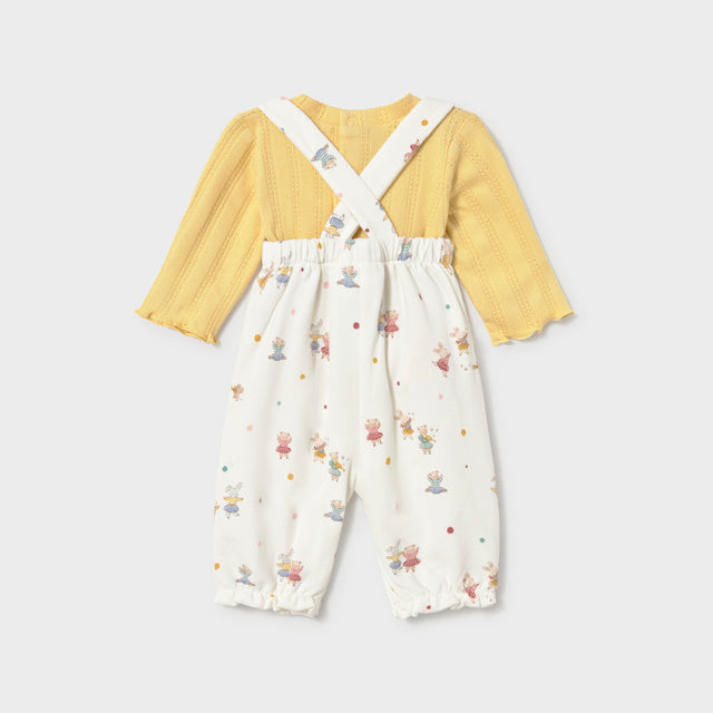 Conjunto peto estampado Conejito Camomila - Mayoral