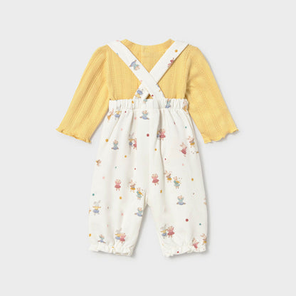 Conjunto peto estampado Conejito Camomila - Mayoral