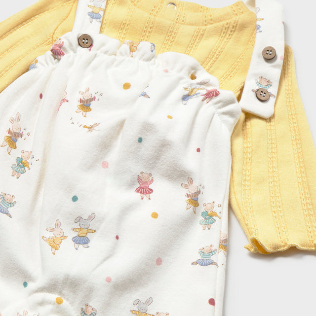 Conjunto peto estampado Conejito Camomila - Mayoral