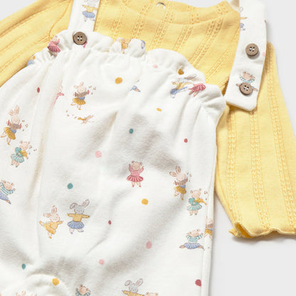 Conjunto peto estampado Conejito Camomila - Mayoral