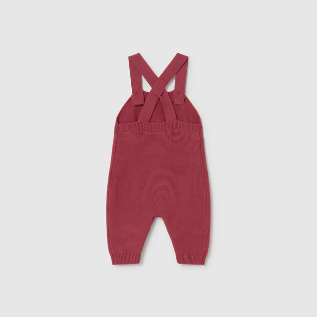 Conjunto 3 piezas Peto Tricot Ciruela - Mayoral