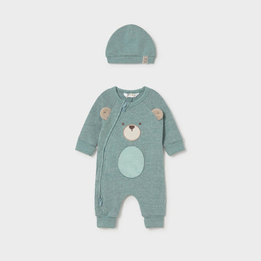 Pelele y gorro Oso Mineral - Mayoral