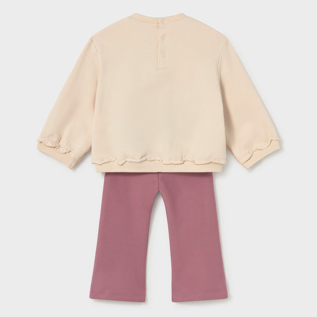 Conjunto sudadera y pantalón Flowers Rosa - Mayoral