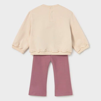 Conjunto sudadera y pantalón Flowers Rosa - Mayoral