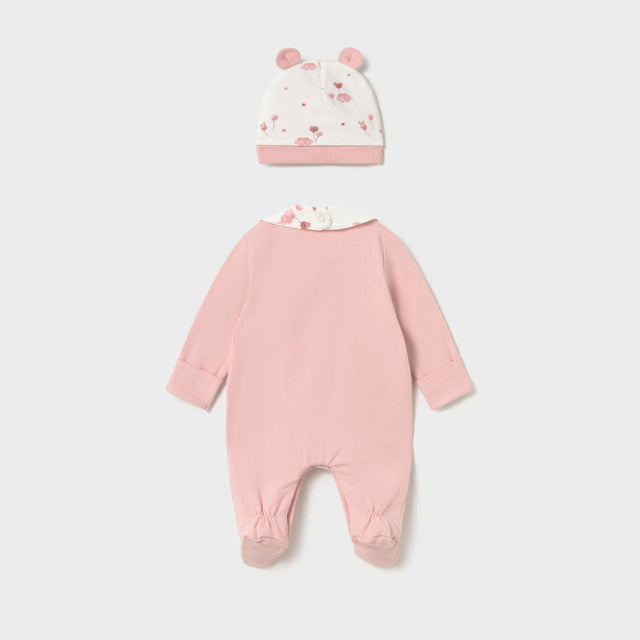 Set de pelele, gorro y babero Ositos Rosa - Mayoral