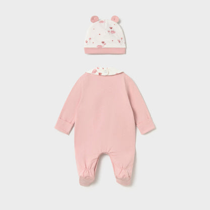 Set de pelele, gorro y babero Ositos Rosa - Mayoral