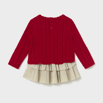 Conjunto falda volantes y jersey Rojo - Mayoral