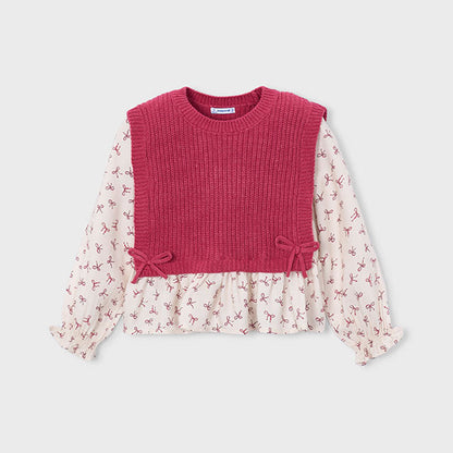 Camisa con chaleco combinado Pétalo - Mayoral