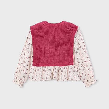 Camisa con chaleco combinado Pétalo - Mayoral