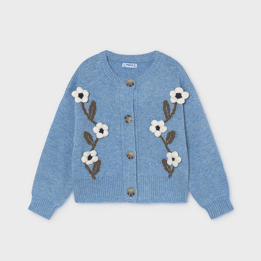 Rebeca tricot Flores Cielo - Mayoral