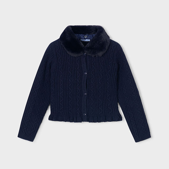 Rebeca Tricot trenzado Cuello Pelo Marino - Mayoral