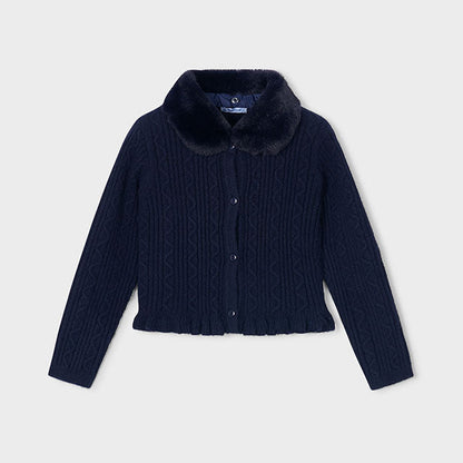 Rebeca Tricot trenzado Cuello Pelo Marino - Mayoral