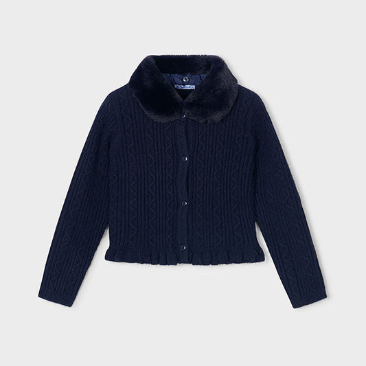 Rebeca Tricot trenzado Cuello Pelo Marino - Mayoral