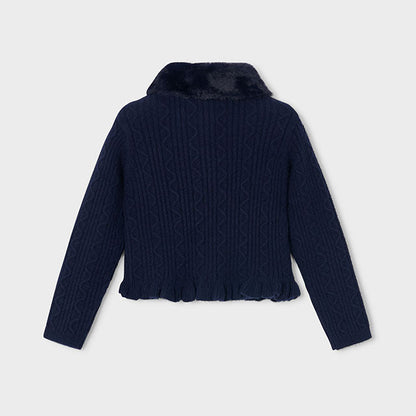 Rebeca Tricot trenzado Cuello Pelo Marino - Mayoral