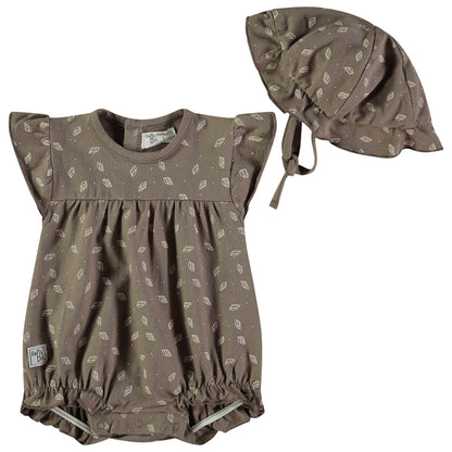 Ranita bebé niña volante Hojas marrón - BabyBol