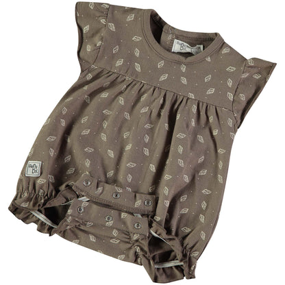 Ranita bebé niña volante Hojas marrón - BabyBol