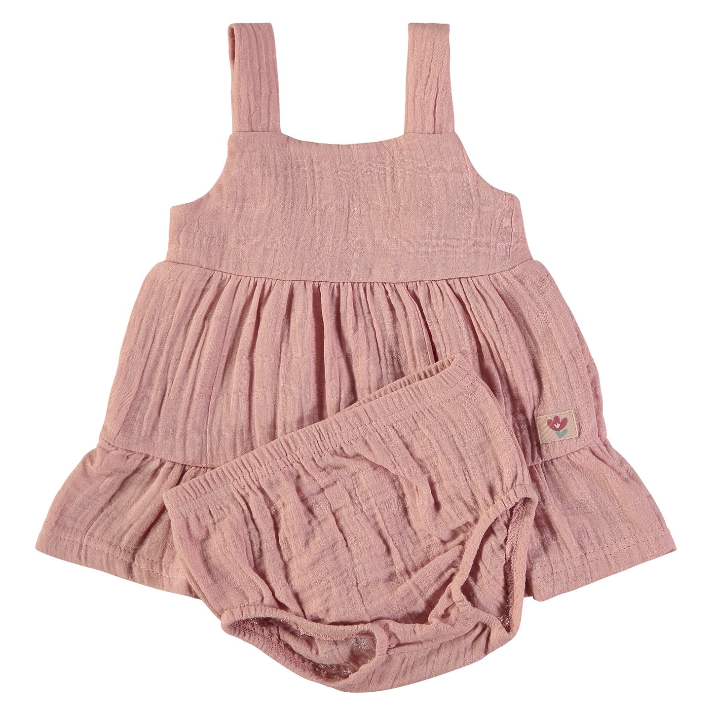 Vestido bebé niña Muselina Rosa - BabyBol