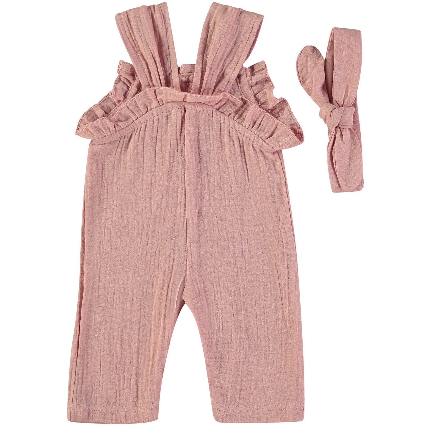 Peto niña rosa con volante y diadema - BabyBol