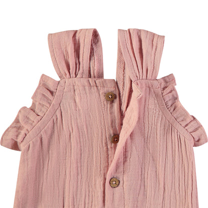 Peto niña rosa con volante y diadema - BabyBol