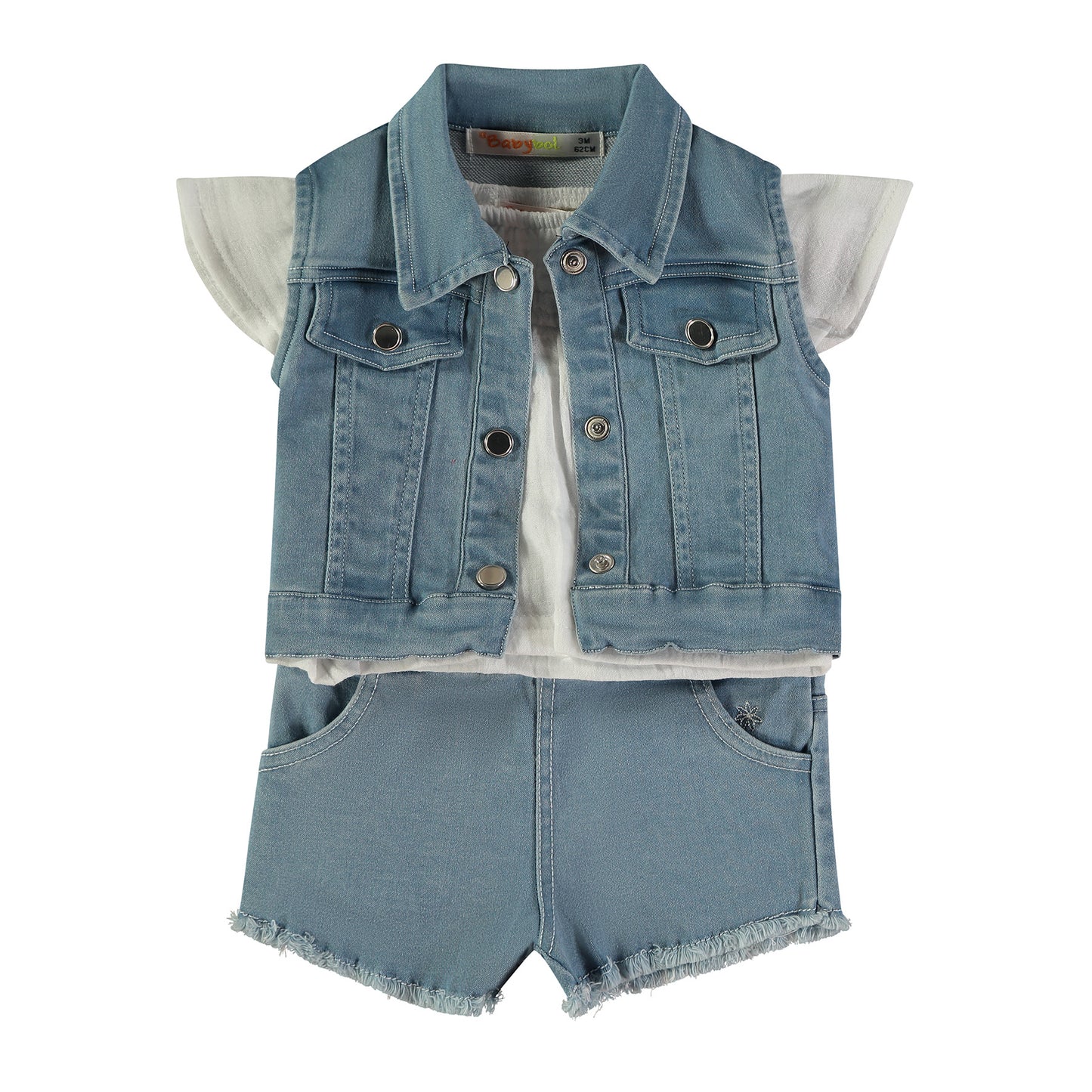 Conjunto niña Denim 3 piezas - BabyBol