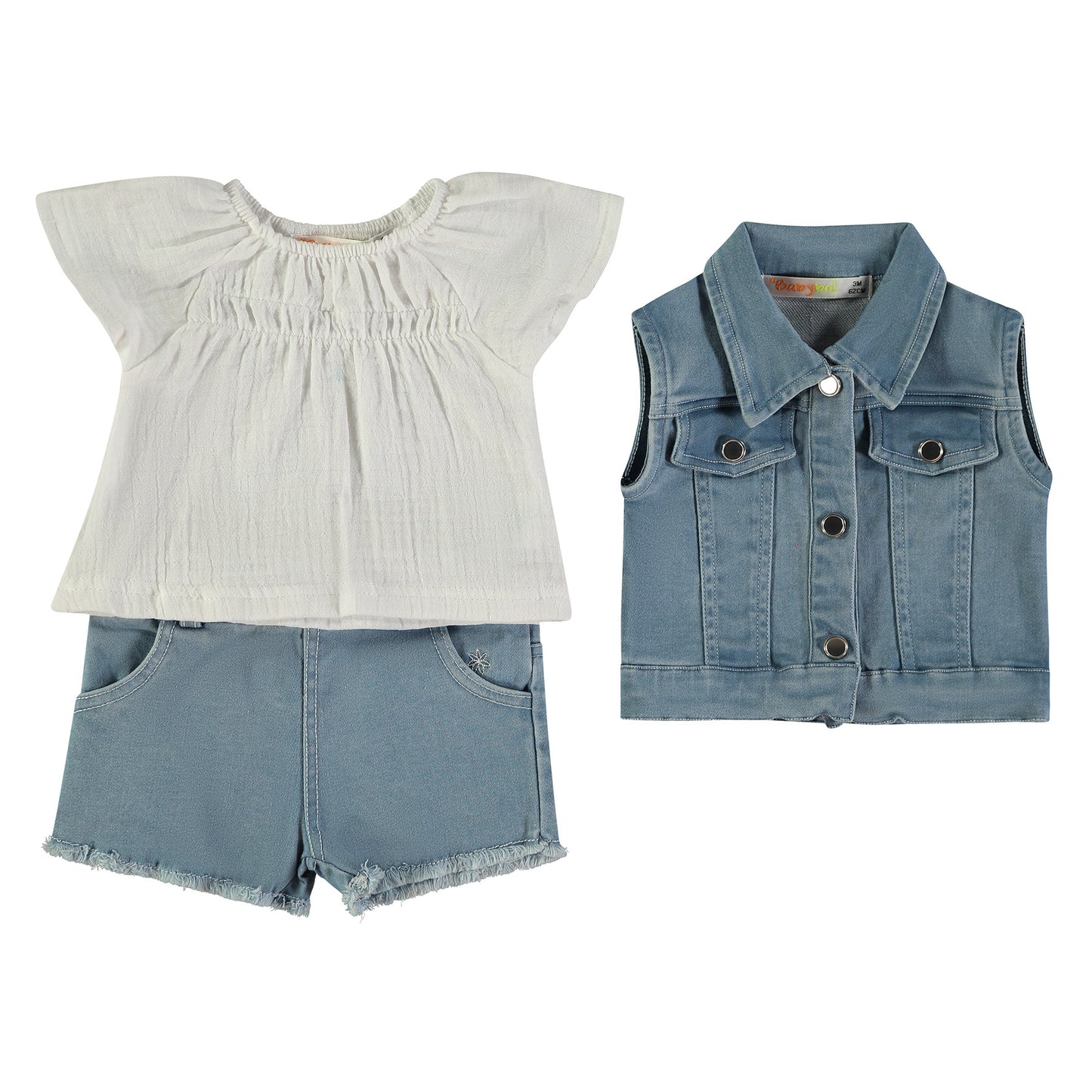 Conjunto niña Denim 3 piezas - BabyBol