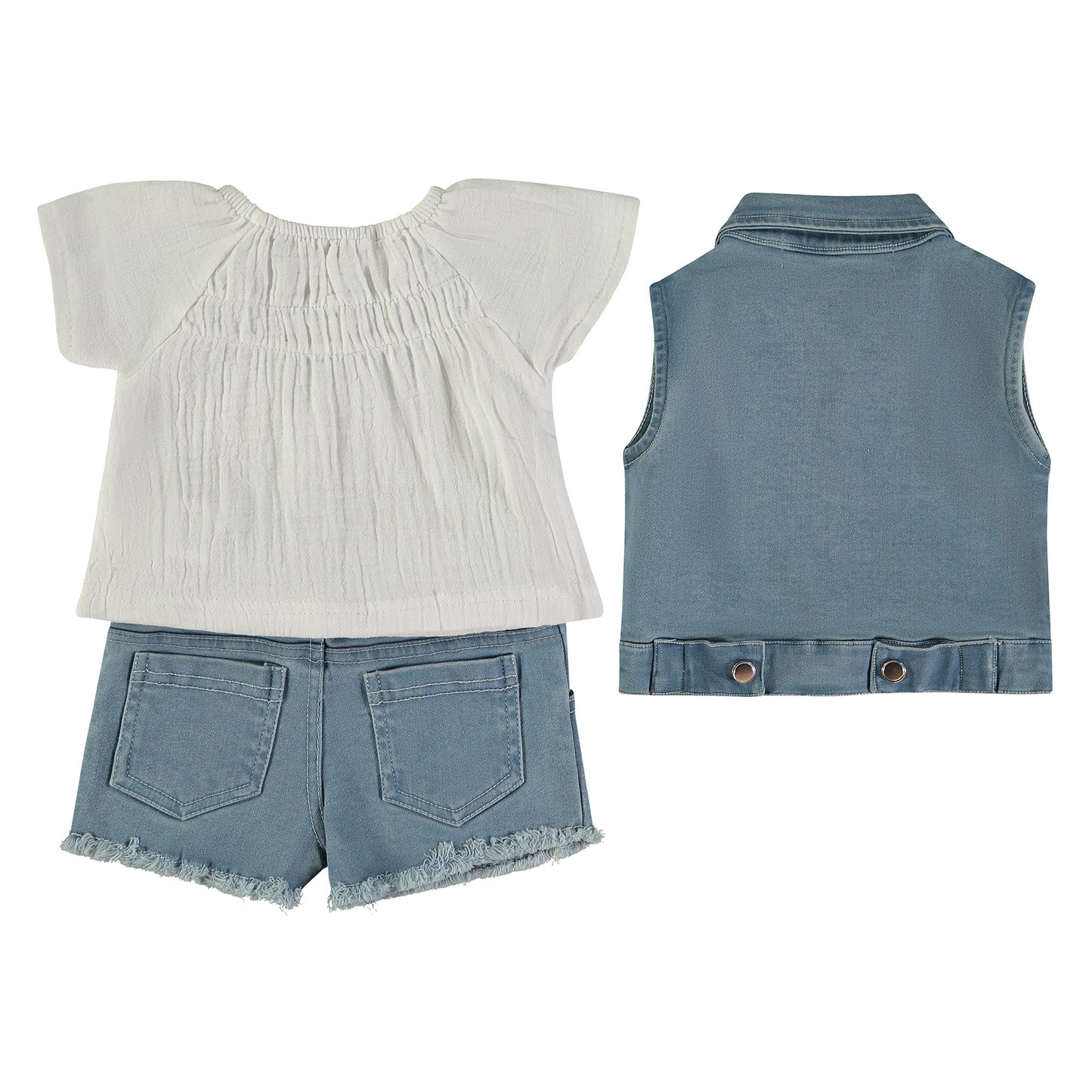 Conjunto niña Denim 3 piezas - BabyBol
