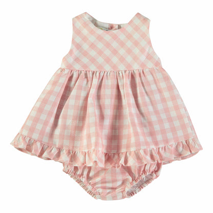 Vestido bebé niña Vichy rosa - BabyBol