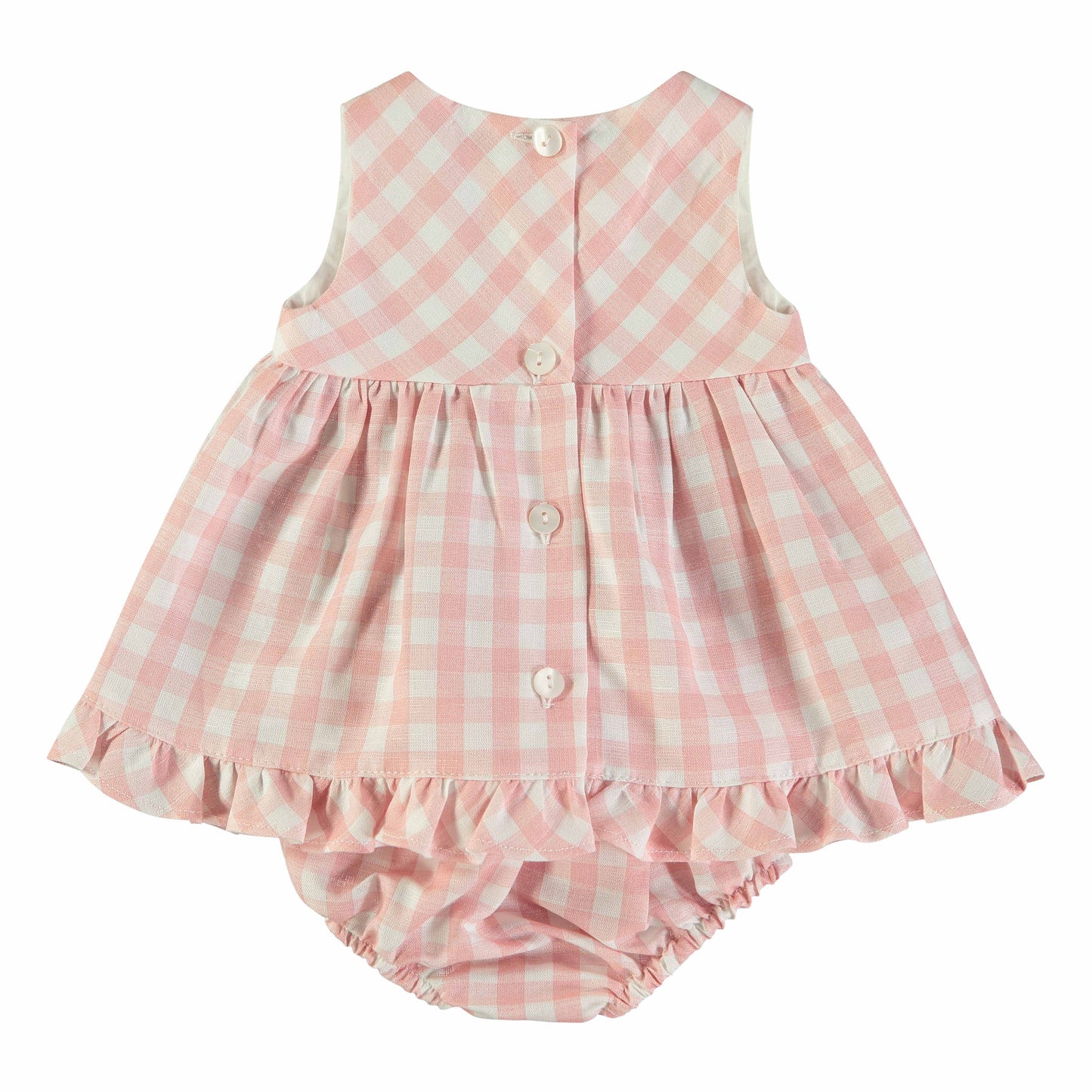 Vestido bebé niña Vichy rosa - BabyBol