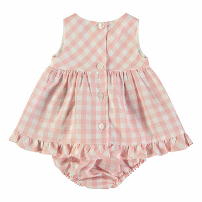 Vestido bebé niña Vichy rosa - BabyBol