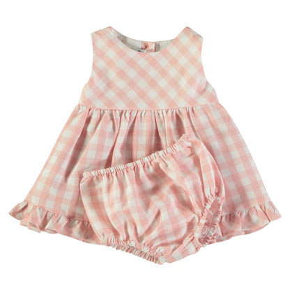 Vestido bebé niña Vichy rosa - BabyBol