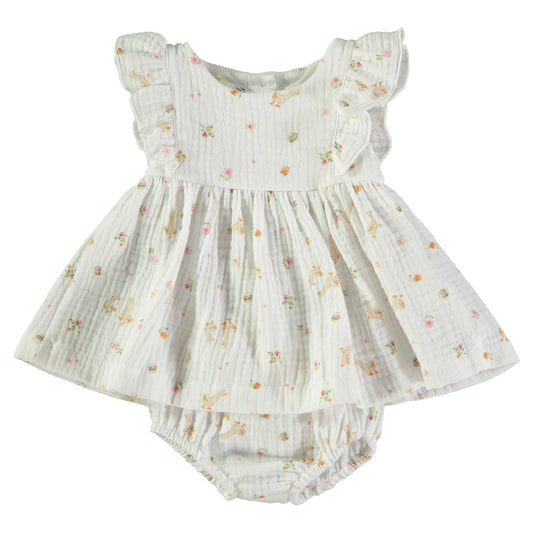 Vestido bebé niña Oca flores - BabyBol