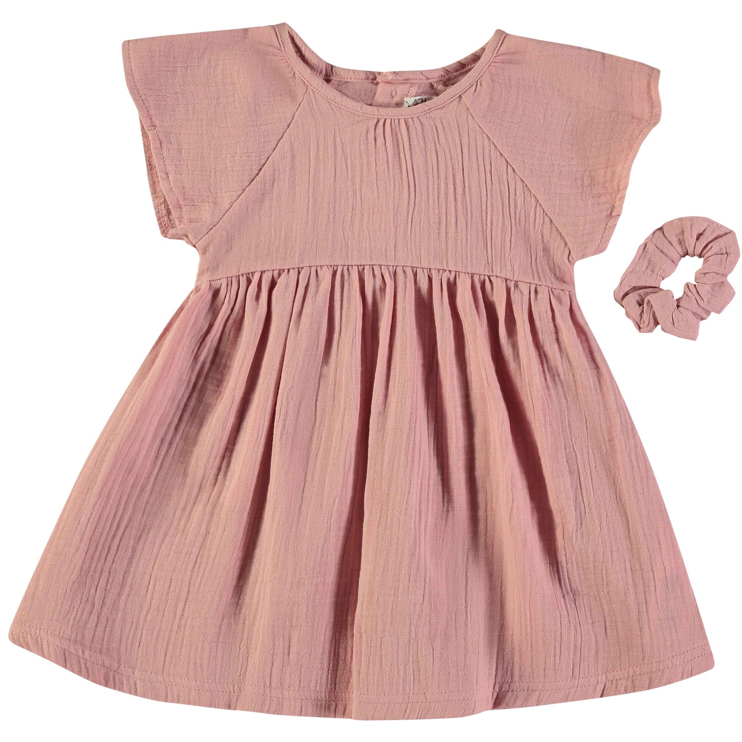 Vestido niña Rosa con coletero - BabyBol