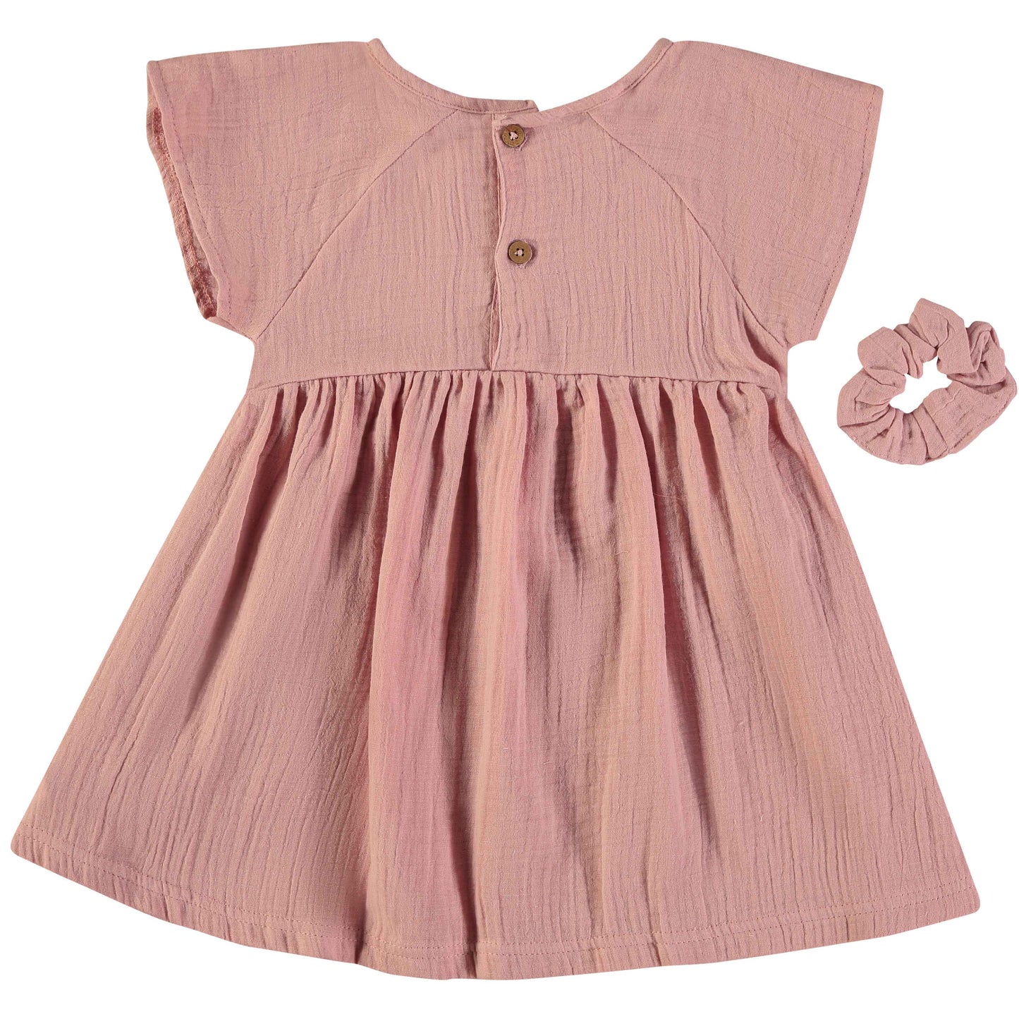 Vestido niña Rosa con coletero - BabyBol
