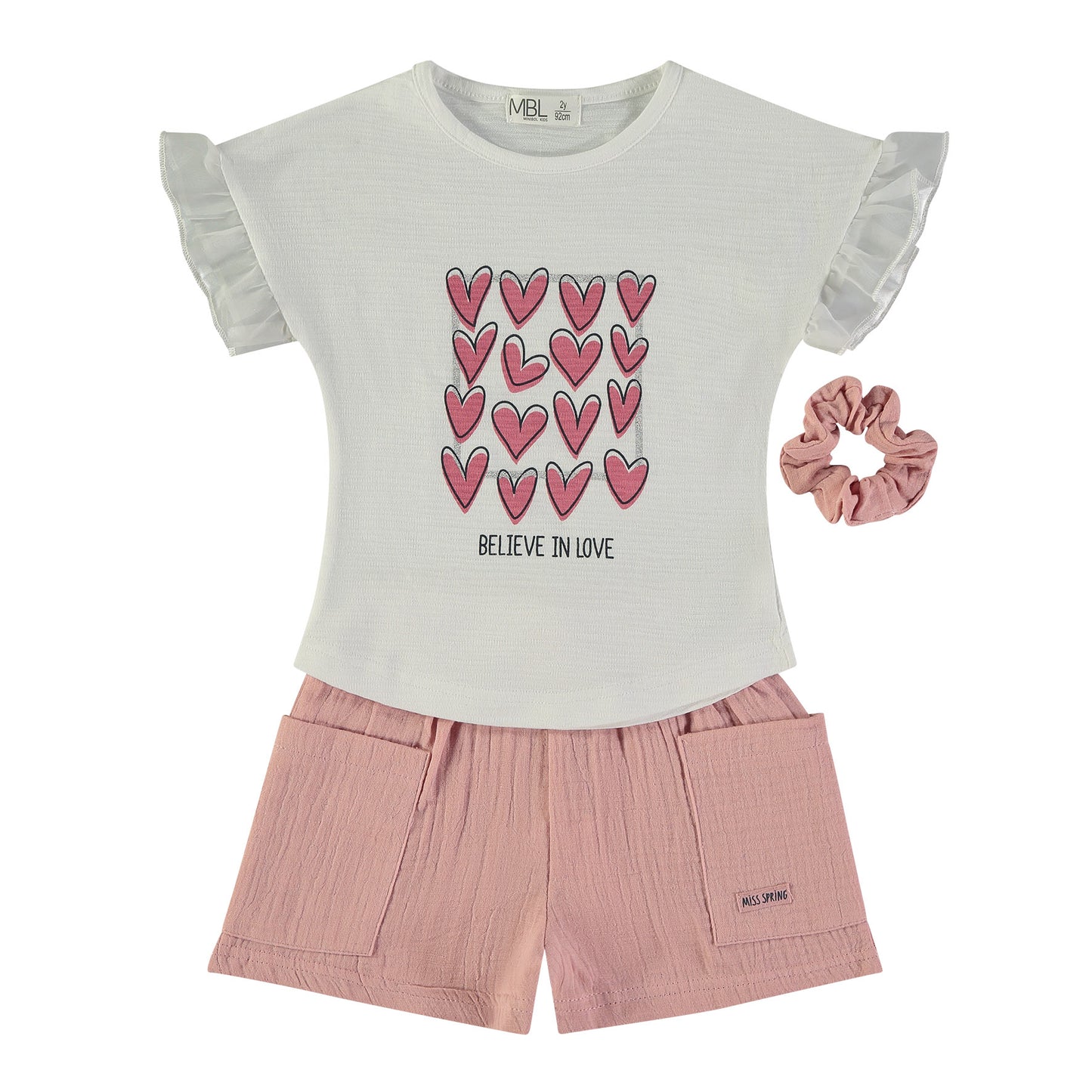 Conjunto niña camiseta y short Believe in Love - BabyBol