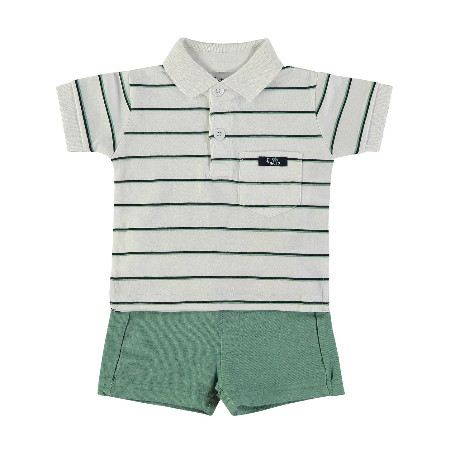 Conjunto niño polo y short Verde - BabyBol