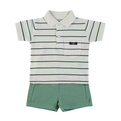 Conjunto niño polo y short Verde - BabyBol