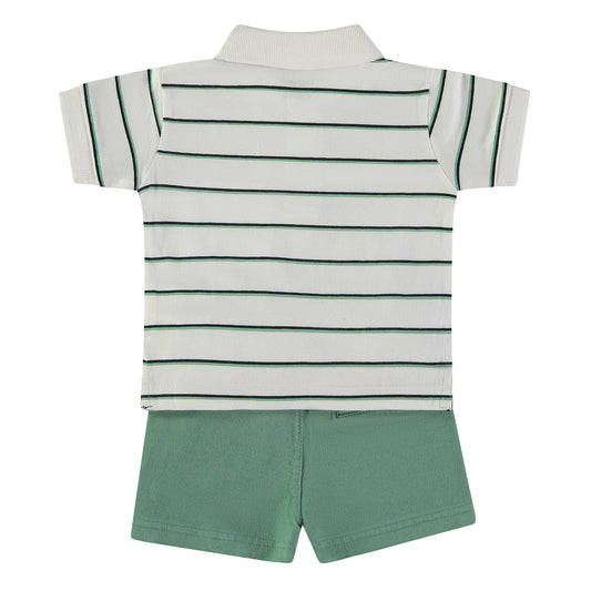 Conjunto niño polo y short Verde - BabyBol